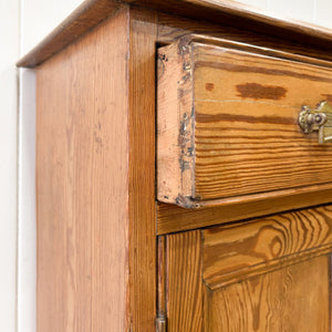 An Antique English Pitch Pine Nightstand c1890