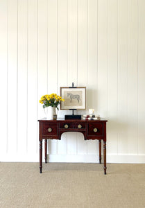 An Antique English Desk or Table with Three Drawers