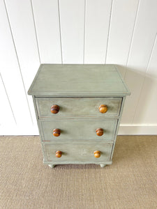 An English Pine Green Painted Chest of Drawers Dresser c1890