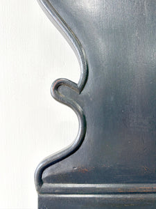 An Antique English Ebonized 19th Century Hall Chair