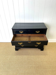 An Ebonized Antique English Chest of Drawers/Dresser