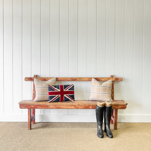 A Good and Rustic Bench with Back