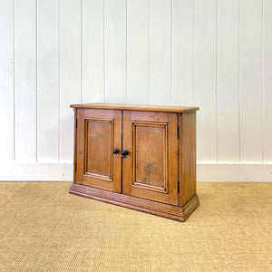 Antique English Pine Cupboard Sideboard