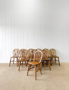 A Set of 10 Hoop Back Victorian Chairs