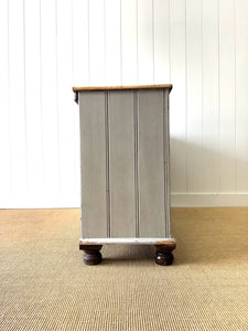 An English Country 3 Drawer Pine Buffet or Sideboard