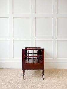 A Delightful And Rare Georgian Mahogany Canterbury or Magazine Newspaper Holder
