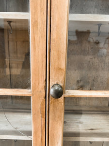 A 19th Century English Pine Bookcase Cabinet or Hutch