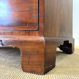 A Large Antique English Bow Front Mahogany Chest of Drawers