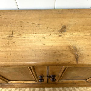 Antique English Pine Cupboard Sideboard