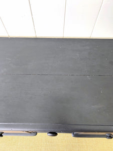 An Ebonized English Country Pine Buffet Sideboard