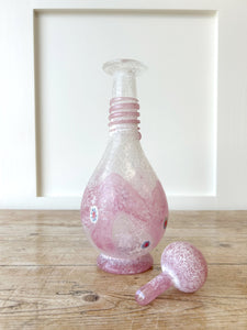 Vintage Murano Scavo Vase/Bottle with Stopper