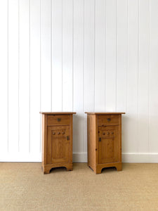 A Charming Pair of Pine Nightstands