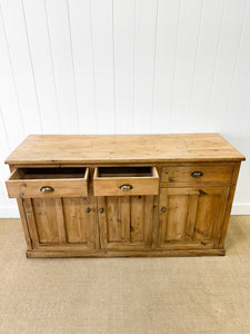An Antique English Pine Sideboard c1890