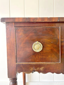 An Antique English Desk or Table with Three Drawers
