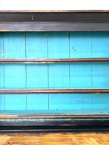 A Wonderful Large Ebonized Welsh Dresser or Cupboard