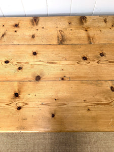 An Antique English Country Pine 7ft Dining Table