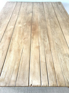 An Antique English Country Pine 6ft Dining Table and 54" Wide