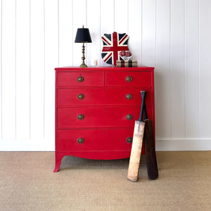 chalk paint red dresser Rustic Red Paint
