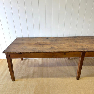 A Monumental Antique 10 ft English Pine Farmhouse or Draper's Table