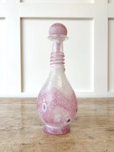 Vintage Murano Scavo Vase/Bottle with Stopper