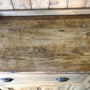 A Large Rustic Charming Pine Welsh Dresser or Cupboard
