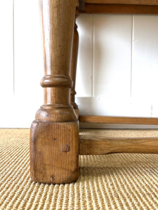 An Ancient English Pine Lowboy c1780