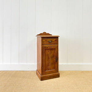 An Antique English Pitch Pine Nightstand c1890