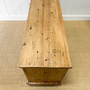 An English Country 7 Drawer Pine Buffet or Sideboard