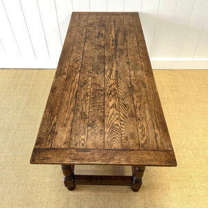 An Antique English Country 5.5 ft Narrow Kitchen Dining Table or Sideboard