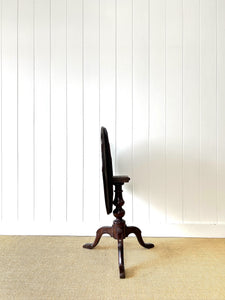 An English Antique Oak Tilt-Top Side Table