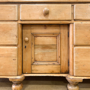 An English Country 7 Drawer Pine Buffet or Sideboard