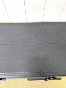 An Ebonized English Country Pine Buffet Sideboard