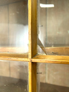 An English 19th Century Pine Bookcase with Glazed Doors