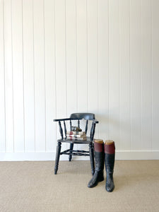 An English Country Beech & Elm Bow Arm Chair