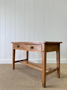 Antique English Country Pine Console Table c1890