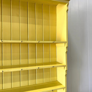 A Sunny Yellow 19th Century Pine Welsh Kitchen Dresser or Hutch