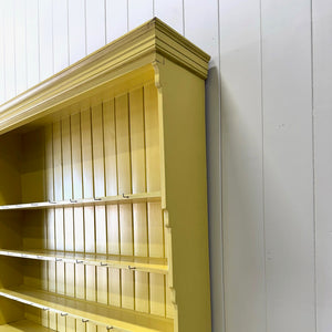 A Sunny Yellow 19th Century Pine Welsh Kitchen Dresser or Hutch