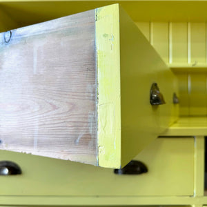 A Sunny Yellow 19th Century Pine Welsh Kitchen Dresser or Hutch