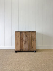 An English Ebonized Pine Black Chest of Drawers Dresser c1890