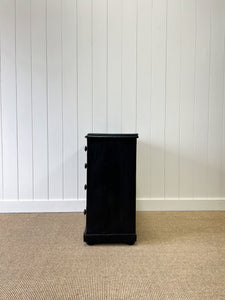 An English Ebonized Pine Black Chest of Drawers Dresser c1890