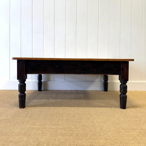 An Antique Rustic English Country Pine Coffee Table