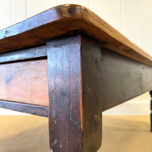 An Antique Rustic English Country Pine Coffee Table