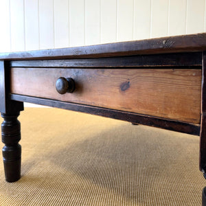 An Antique Rustic English Country Pine Coffee Table