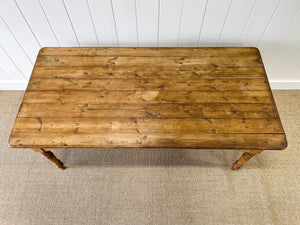 A Good English Pine 6ft Dining Table c1890