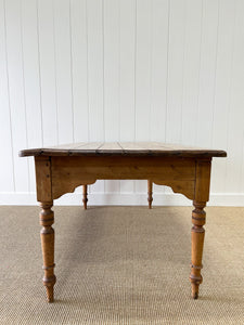 A Good English Pine 6ft Dining Table c1890