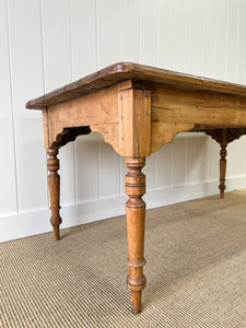A Good English Pine 6ft Dining Table c1890