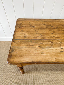 A Good English Pine 6ft Dining Table c1890