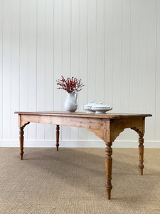 A Good English Pine 6ft Dining Table c1890