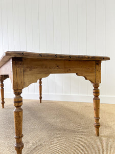 A Good English Pine 6ft Dining Table c1890