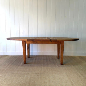 A Vintage Country Farmhouse Oval Oak 7ft Dining Table